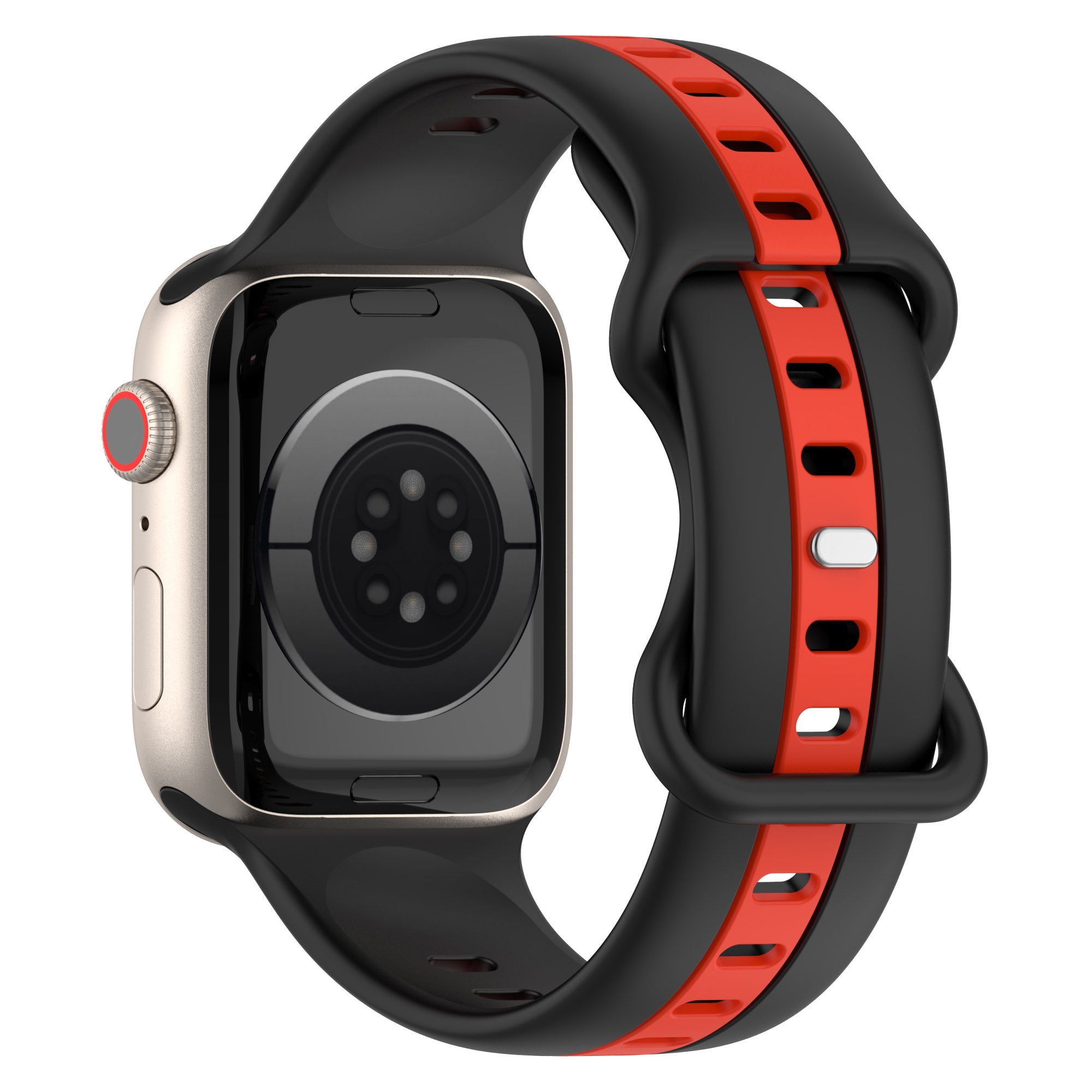 For Apple Watch Series 9 8 7 41mm 6 5 4 SE SE(2022) SE (2023) 40mm 3 2 1 38mm Watch Strap Dual Color Silicone Watch Band For Apple Watch Series 9 8 7 41mm 6 5 4 SE SE(2022) SE (2023) 40mm 3 2 1 38mm Watch Strap Dual Color Silicone Watch Band
